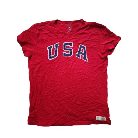 POLO Ralph Lauren Team USA 2016 Olympics Womens Red T-Shirt XL - Picture 1 of 3